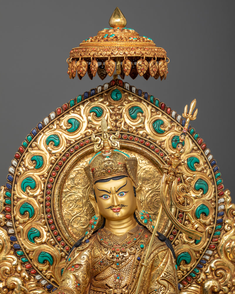 Tibetan Guru Rinpoche Statue | Himalayan Buddhist Art