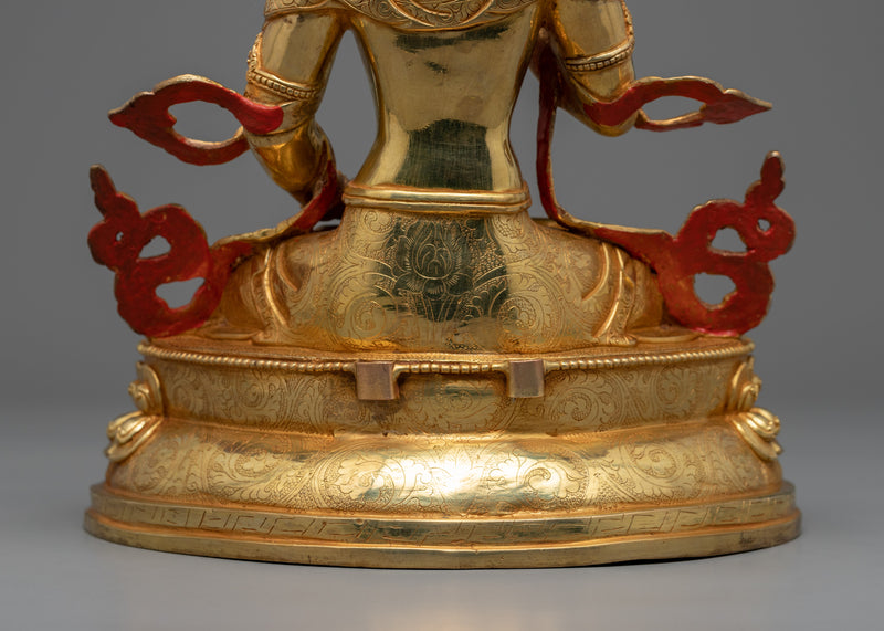 Vajrasattva Gold Statue | Tibetan Dorje Sempa Fine Sculpture