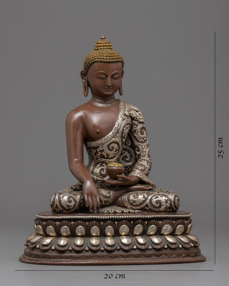 Gautama Buddha Statue | Hand-Crafted and Silver Plated Art