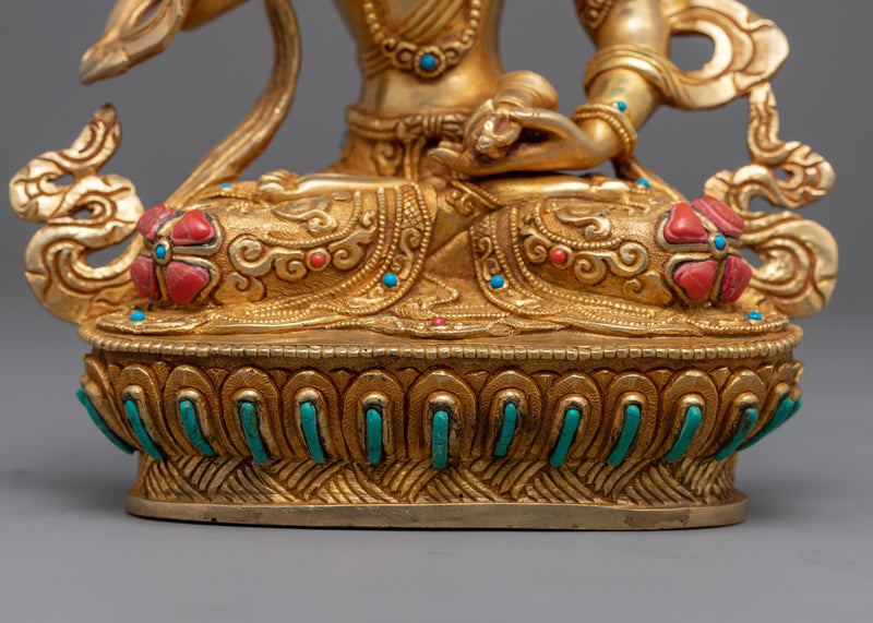 Tibetan Vajrasattva Mantra Sculpture | Traditionally Hand-Crafted Artwork