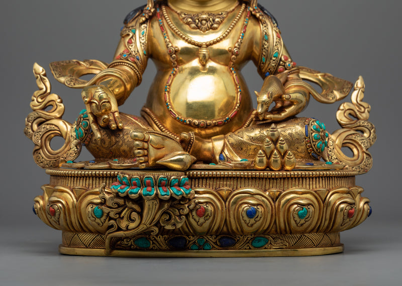 Jambhala Dzambhala Buddha Bronze Statue | Handmade Wealth Deity