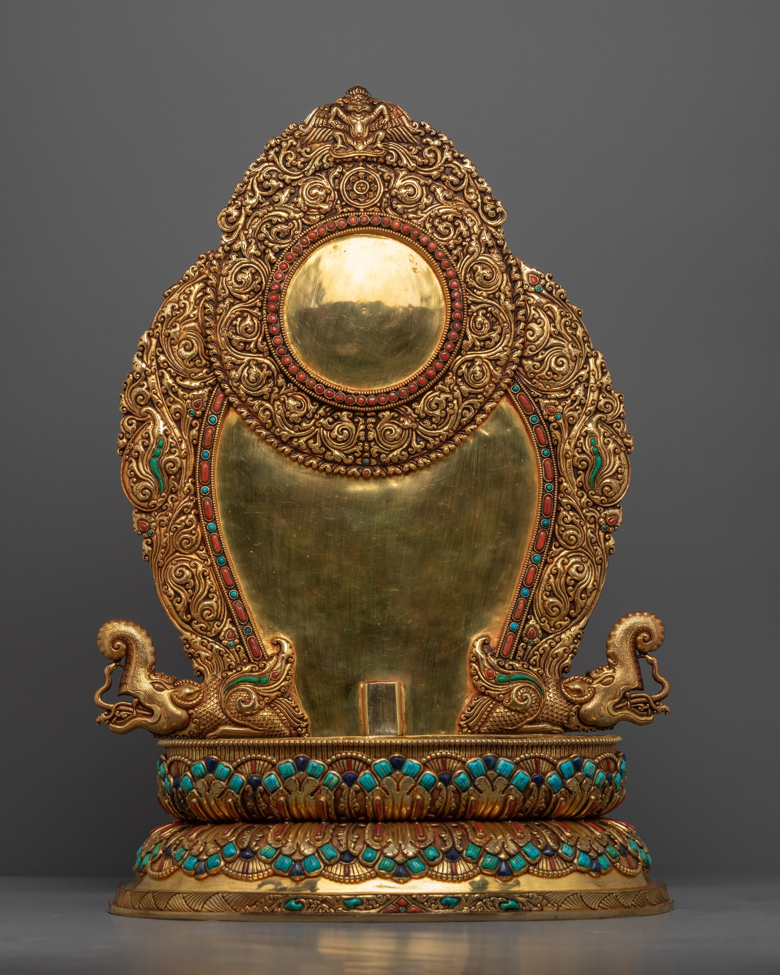 Gold Gilded Statue Guru Rinpoche Padmasambhava | Traditional Buddhist