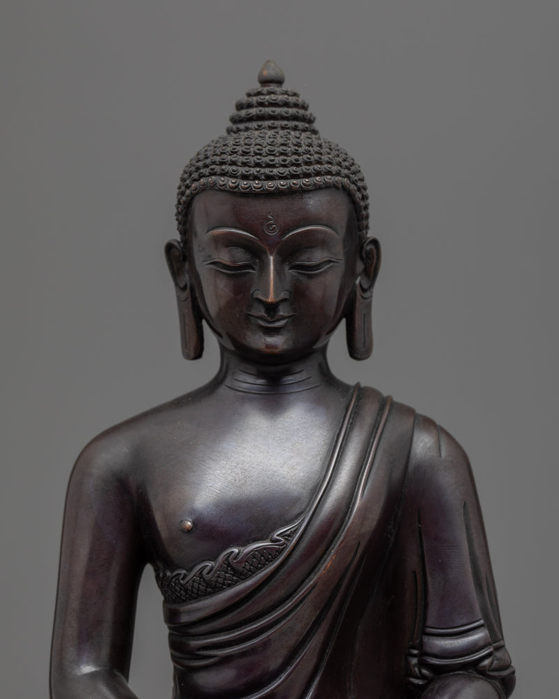 Amitabha Buddha Mudra Statue | Oxidized Copper Statue of Buddha