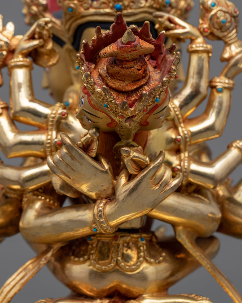 Guhyasamaja Akshobyarajra Statue | Handcrafted Buddhist Statue for Meditation