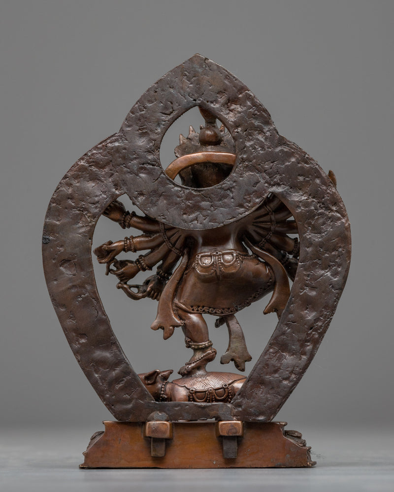Oxidized Copper Ganesh Statue | Tibetan Style Religious Sculpture