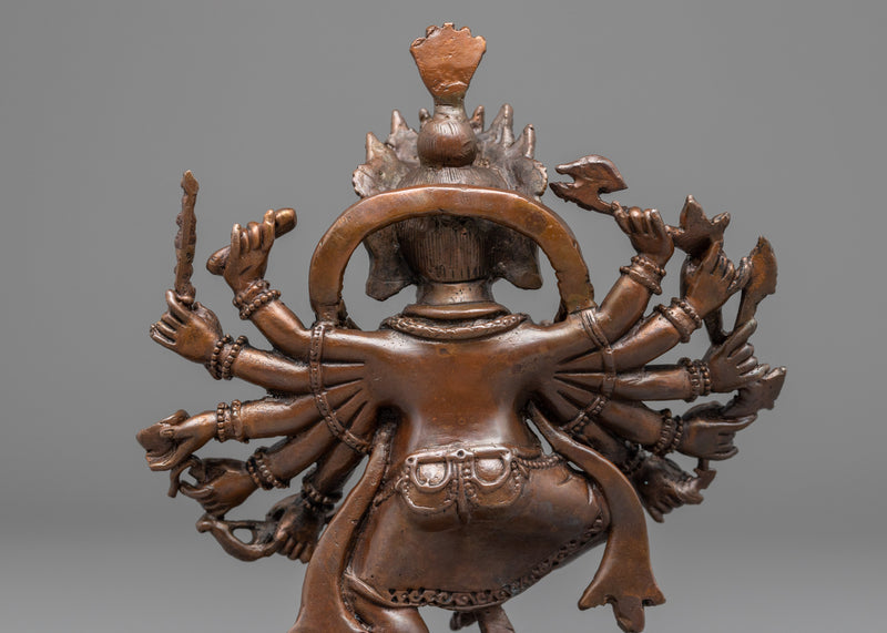 Oxidized Copper Ganesh Statue | Tibetan Style Religious Sculpture