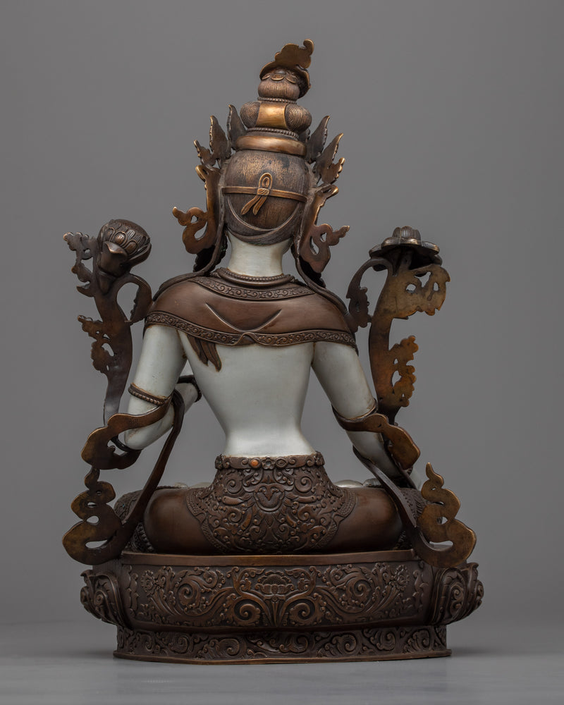 White Tara Bodhisattva Statue | Authentic Himalayan Buddhist Artwork