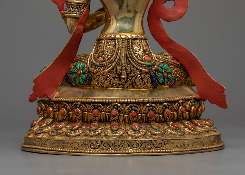 Sword Wielding Manjushri Bodhisattva Statue | Himalayan Style Buddhist Artistry