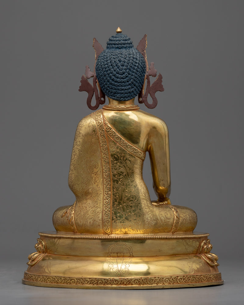 Crowned Buddha Shakyamuni Kadampa Statue | Himalayan Buddhist Art