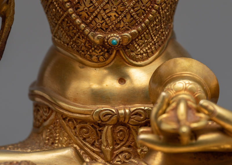 Dorje Sempa Gold Statue | Handmade 24k Gold Gilded Artwork