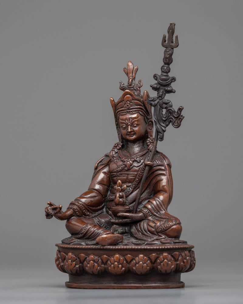 Guru Rinpoche Statue for Meditation and Ritual |  Hand-Carved Padmasambhava Statue