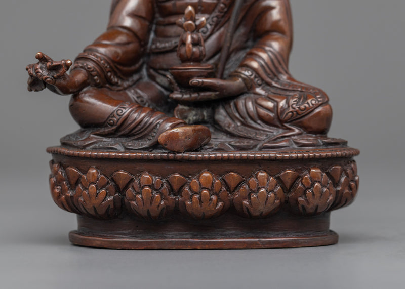 Guru Rinpoche Statue for Meditation and Ritual |  Hand-Carved Padmasambhava Statue