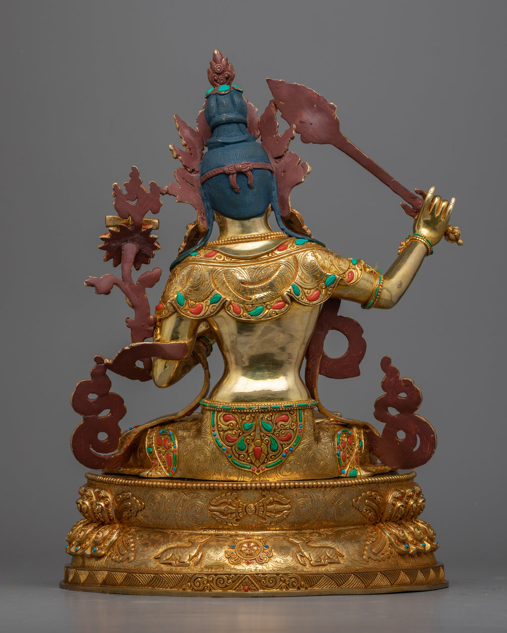 Seated Manjushri Bodhisattva | Traditional Tibetan Style Buddhist Stat