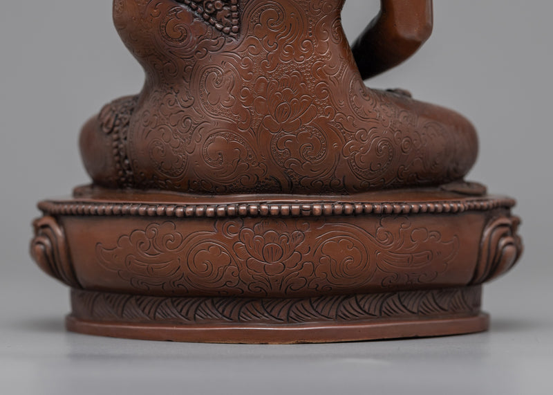 Amitabha Buddha Oxidized Copper Statue | Handmade in Nepal, Himalayan Buddhist Art