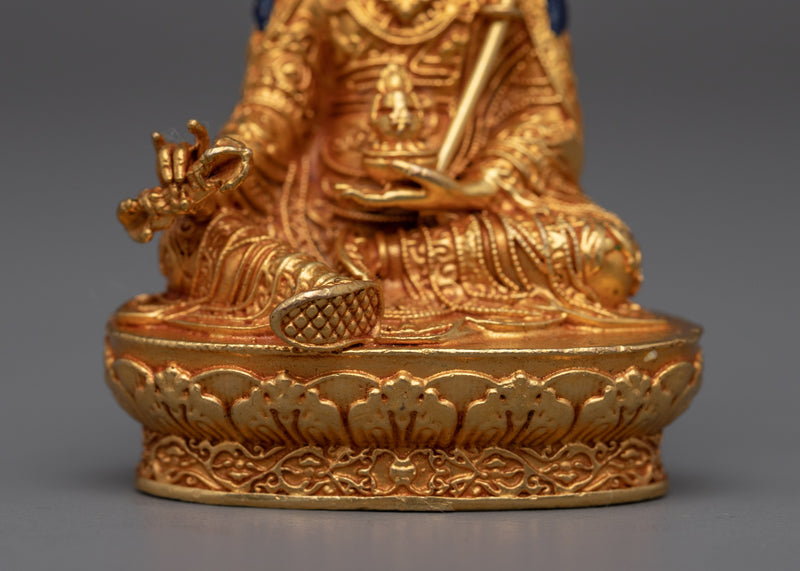 Guru Rinpoche Mantra Practice Sculpture | Small Buddhist Statue Made in Nepal