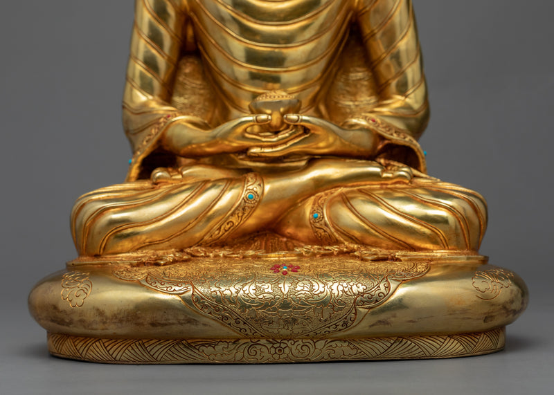 Amitabha Buddha Mudra | Traditionally Carved Buddhist Statue