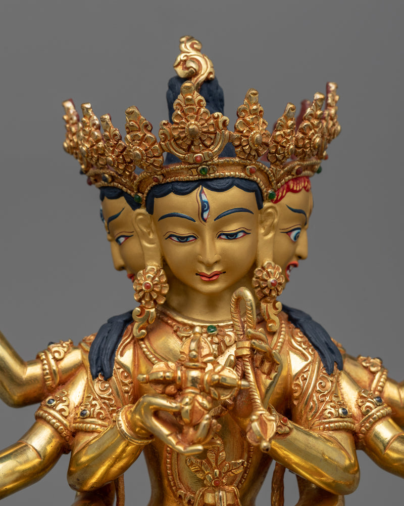 Namgyalma with Three Faces Statue | Dakini of Longevity Sculpture