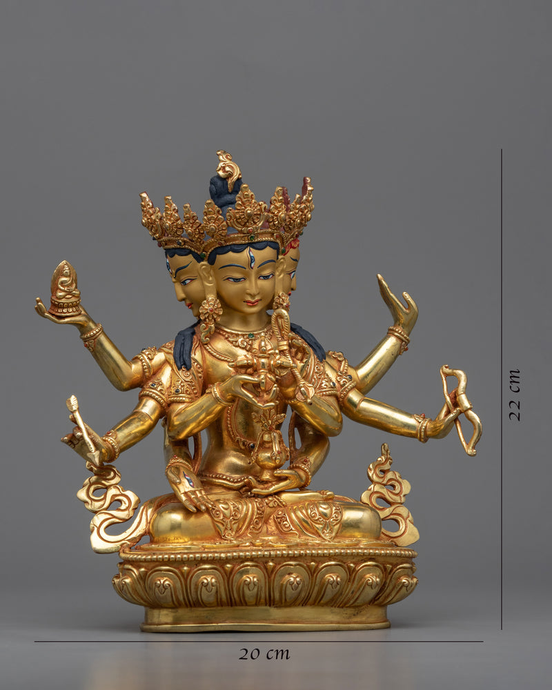 Namgyalma with Three Faces Statue | Dakini of Longevity Sculpture