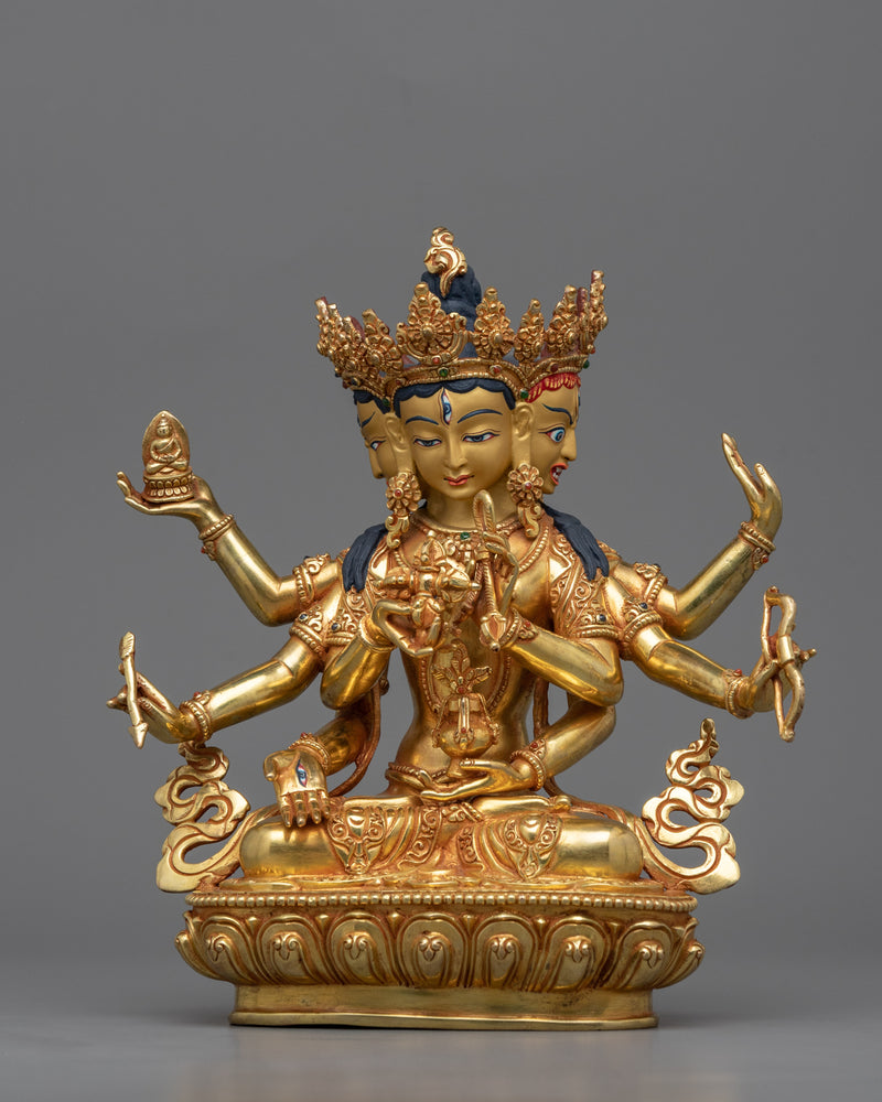 Namgyalma with Three Faces Statue | Dakini of Longevity Sculpture