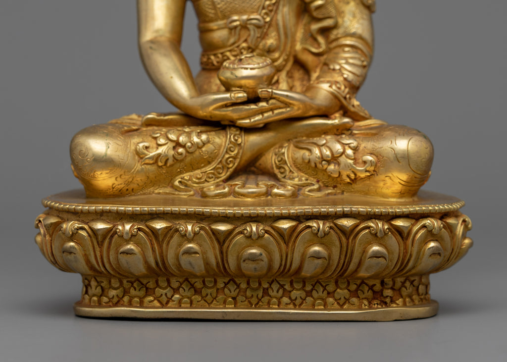 Quadro Buddha Bhumisparsa Mudra - TESTIMONE DELLA TERRA - Dipinto su  Pannello in Legno - NEPAL