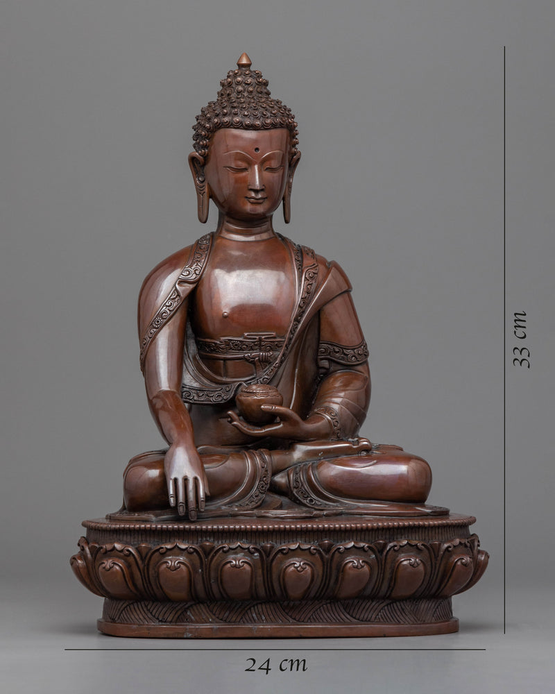 Tibetan Shakyamuni Buddha Sculpture | Traditional Buddhist Art Made in Nepal