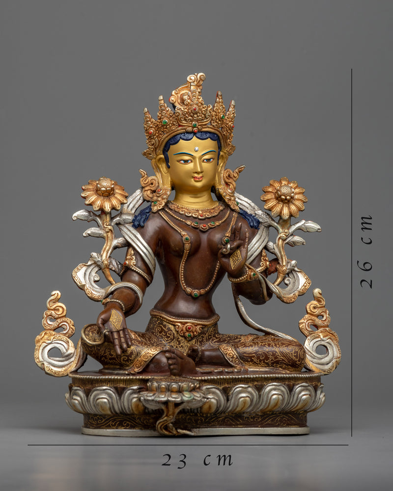 Invite Compassion and Swift Assistance with This Exquisite Green Tara Mata Statue