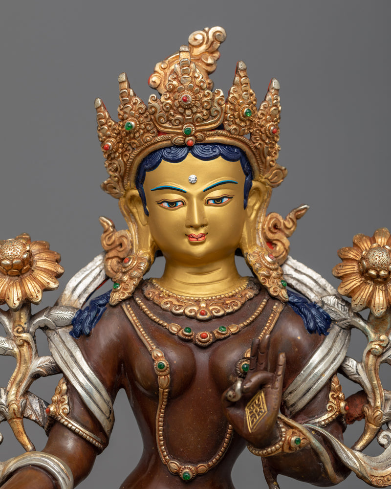 Invite Compassion and Swift Assistance with This Exquisite Green Tara Mata Statue