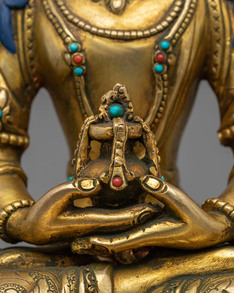 Experience the Infinite Life Potential with the Buddha Amitayus Mantra in Tibetan through This Stunning Statue