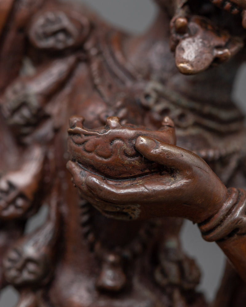 Simhamukha Dakini | Stunning Oxidized Copper Statue