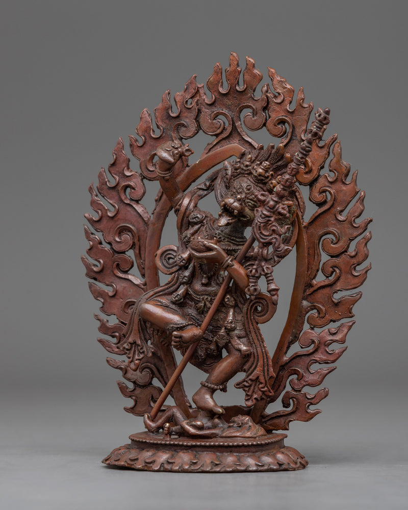 Simhamukha Dakini | Stunning Oxidized Copper Statue