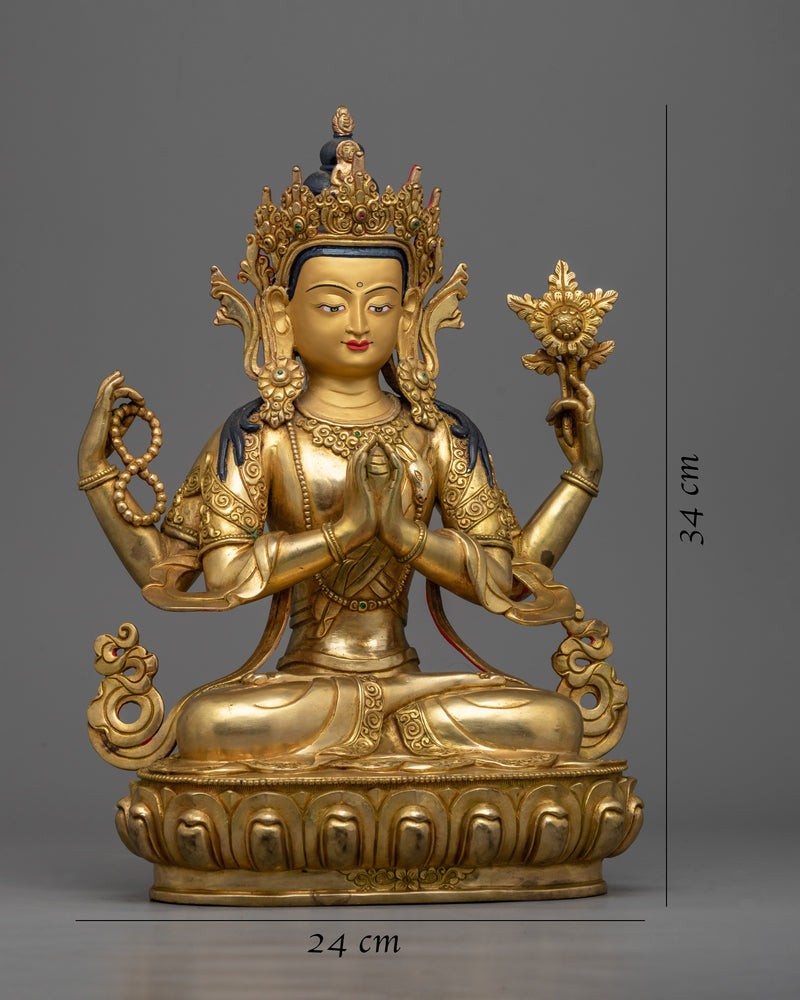 Magnificent Buddhist Avalokiteshvara Statue | Invoke the Compassion of Chenrezig