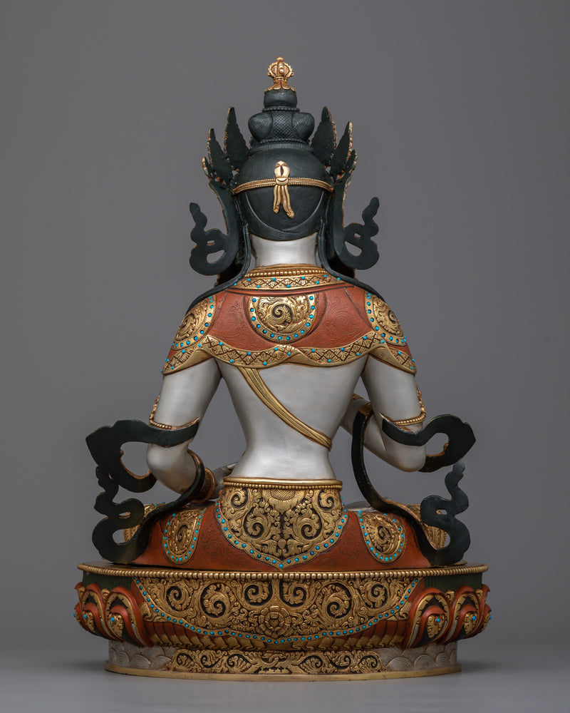 Vajrasattva Mantra Practice Statue | Traditional Tibetan Style Buddhist Statue