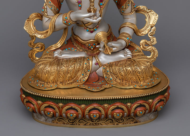 Vajrasattva Mantra Practice Statue | Traditional Tibetan Style Buddhist Statue