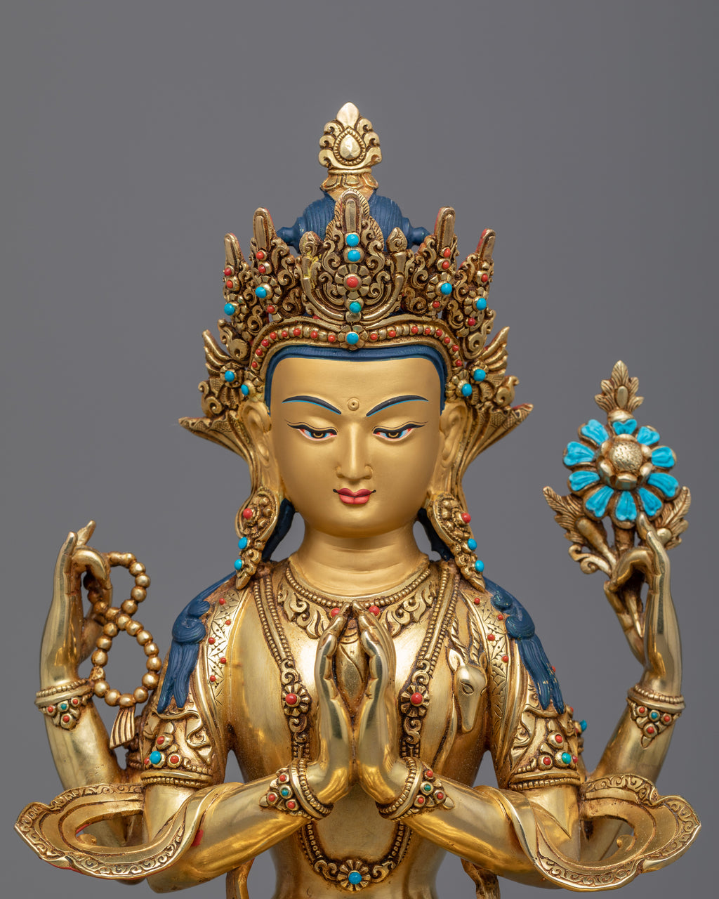 4 Arms Chenrezig Buddha Sculpture | The Embodiment Of Compassion