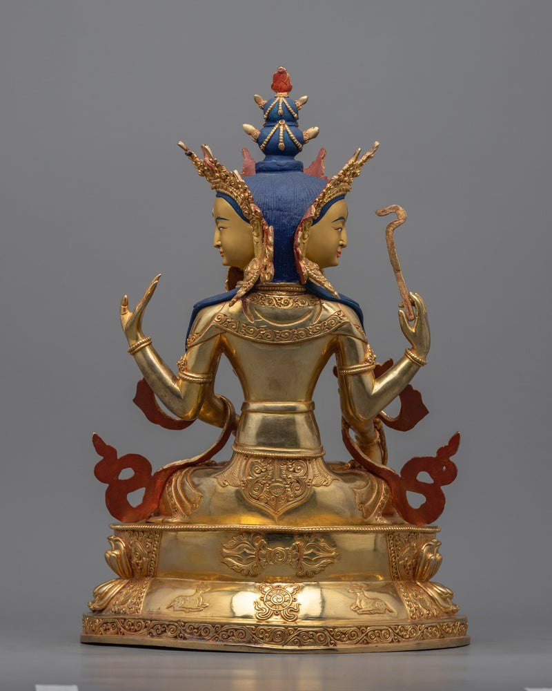 Amoghapasha Lokeshvara Statuette | Traditional Himalayan Artwork of Bodhisattva