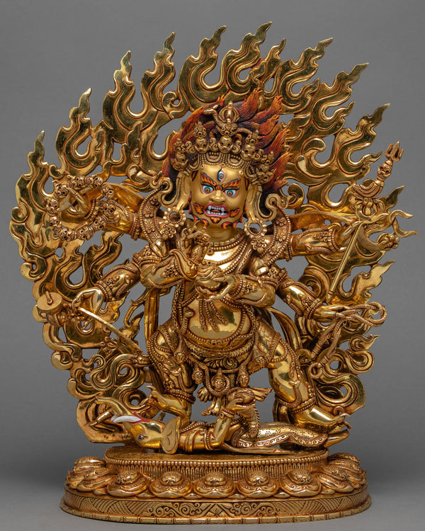 6 armed Mahakala Statue