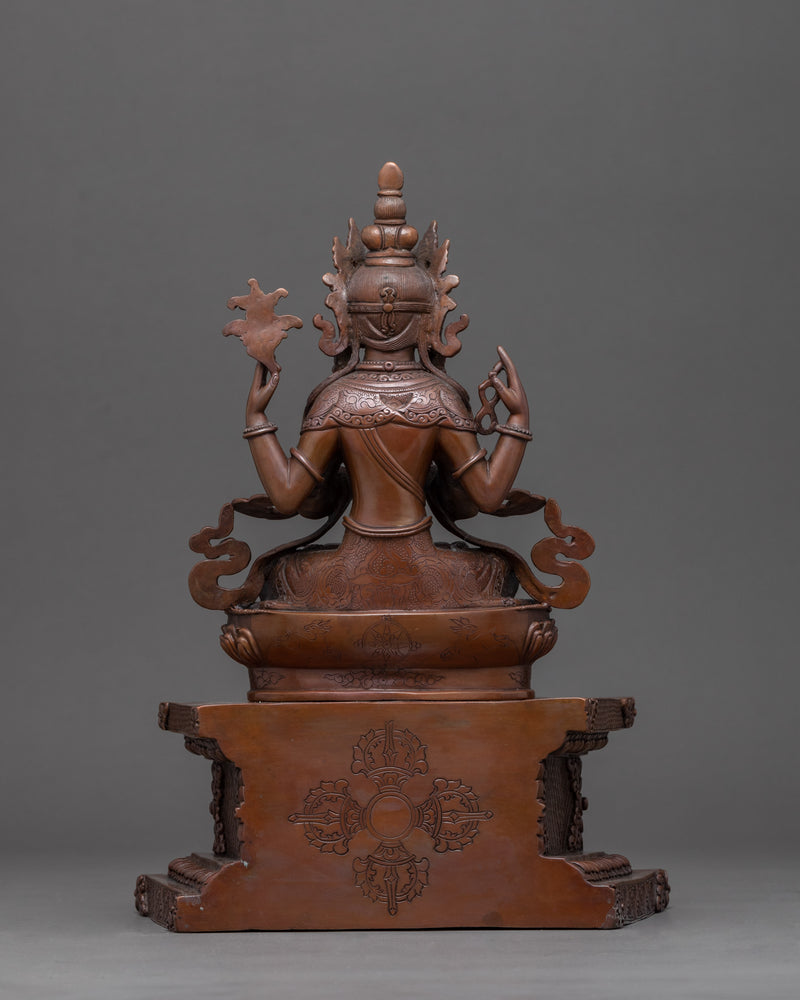 Chenrezig Bodhisattva Art | Traditionally Hand Carved Statue