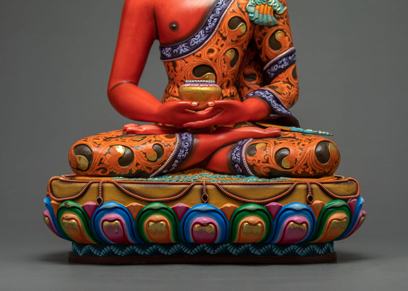 Buddha Amitabha Statue, Himalayan Buddhist Hand Carved Sculpture