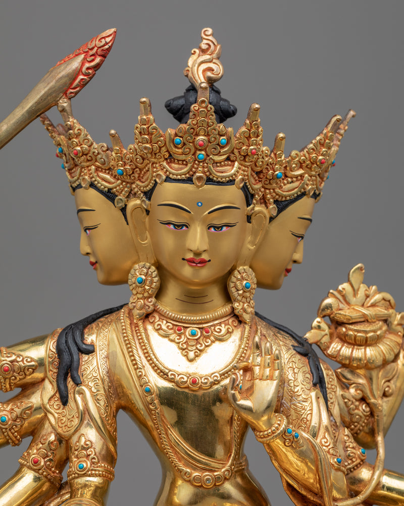 Statue For Namasangiti Mantra Practise | Religious Buddhist Deity Manjushri