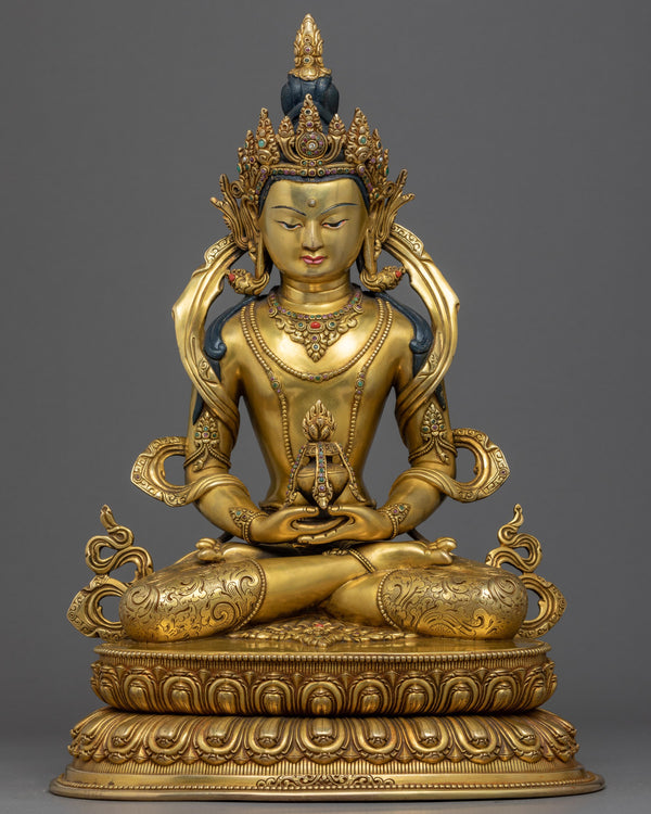 Buddha Amitayus Gold Sculpture