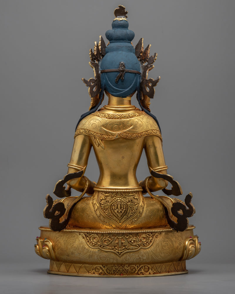 Amitayus Long Life Mantra Sculpture| Himalayan Buddhist Sacred Art