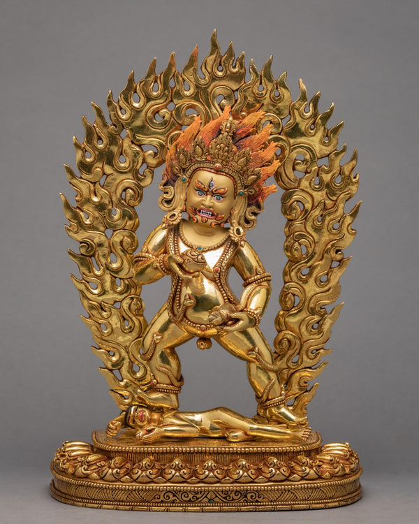 Buddhist Deity, Black Jambhala Statue