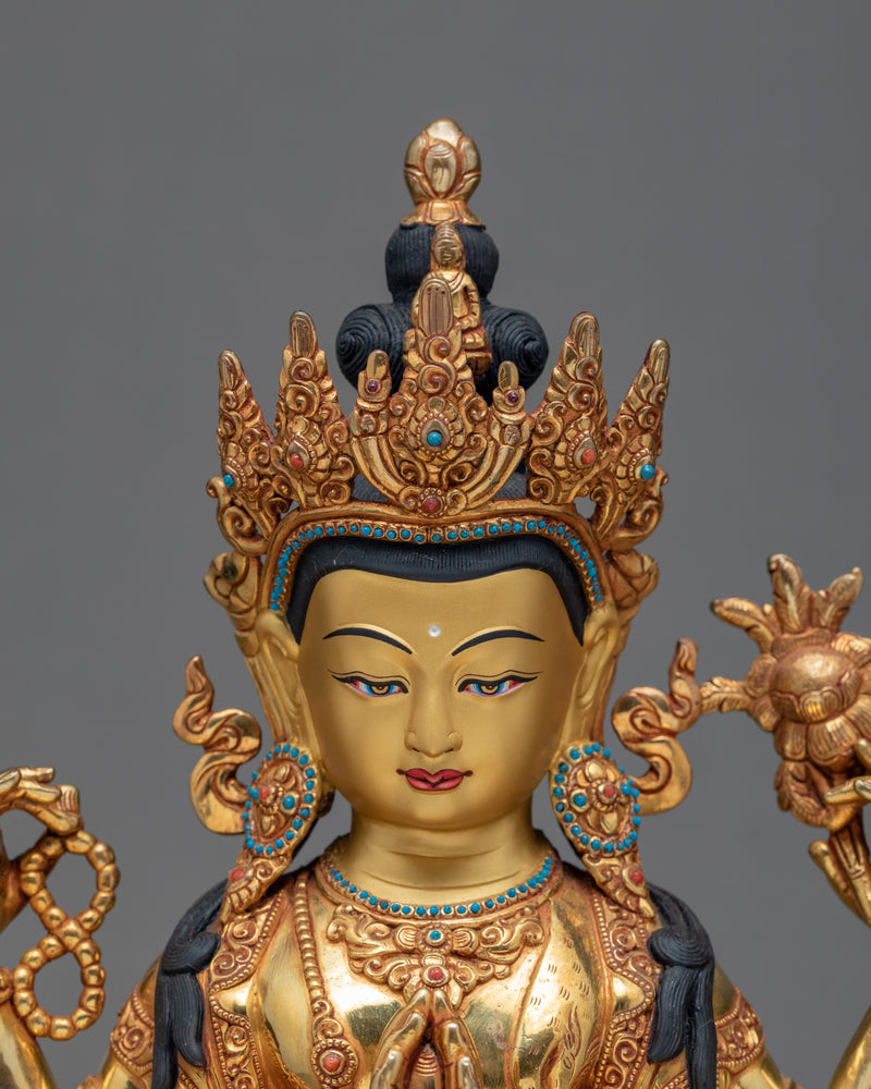 4 Armed Chenrezig Statue | Himalayan Buddhist Art