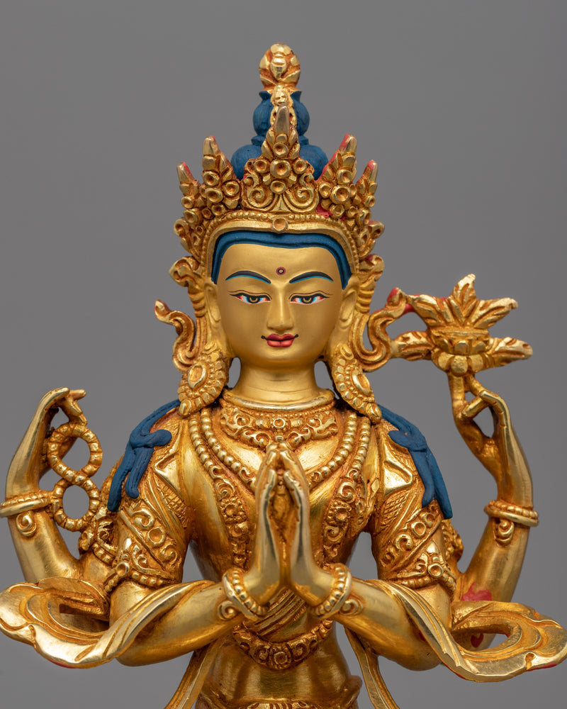 Chant Chenrezig Long Mantra | Bodhisattva Avalokistvara Sculpture