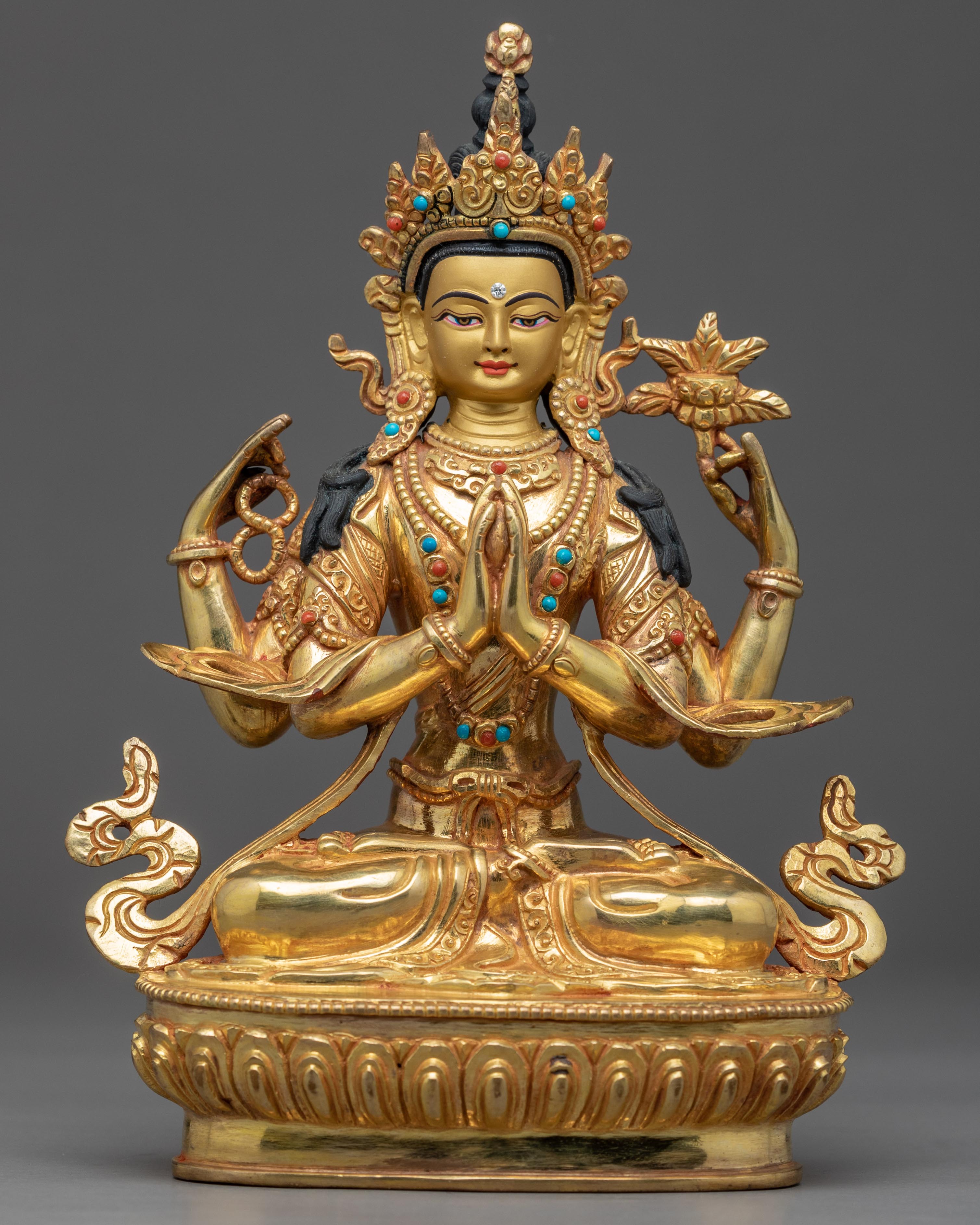 Four Arm Bodhisattva Statue | Buddhist Bodhisattva Of Compassionate