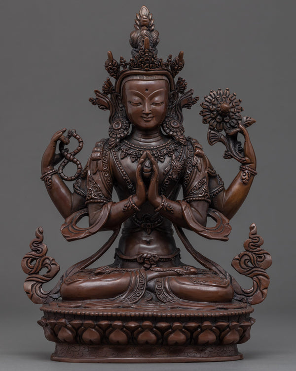 Four Arm Bodhisattva Sculpture