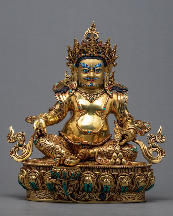 Wealthy Deity, Dzambhala Statue, Tibetan Buddhist Sculpture 