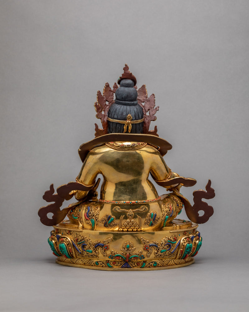 Dzambhala Statue | Gold Glided | Handmade Buddhist Statue