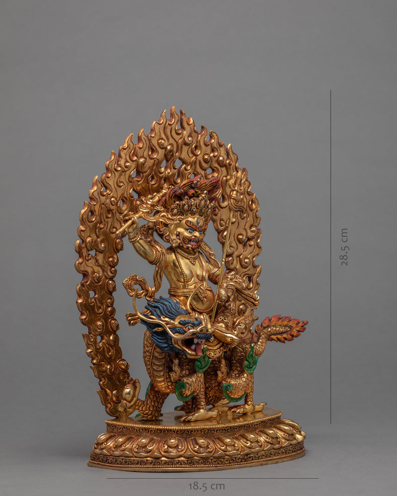 White Dzambala Statue | Hand-Carved Statue