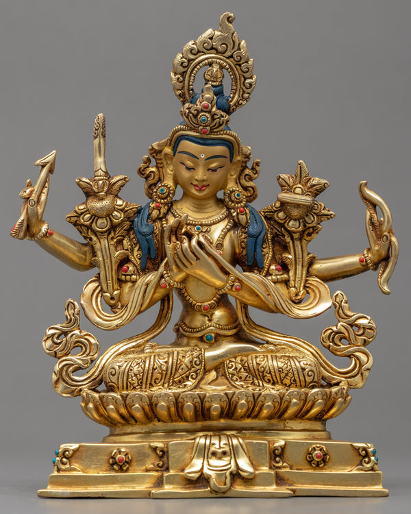 Four Armed Manjushri Statue